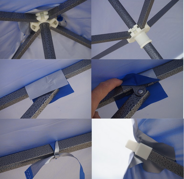 Зонт квадратный 3х3м торговый с клапаном и серебряным напылением камуфляжный тент 890305 фото
