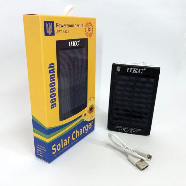 УМБ Power Bank Solar 90000 mAh мобильное зарядное с солнечной панелью и лампой, Power Bank Charger Батарея ws44689 фото