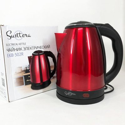 Электрочайник Suntera EKB-302R, стильный электрический чайник, электронный чайник ws92339 фото