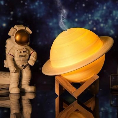 Увлажнитель очиститель воздуха ночник 3 в 1 Сатурн компактный с LED подсветкой 3 режима мини арома лампа ws79598 фото