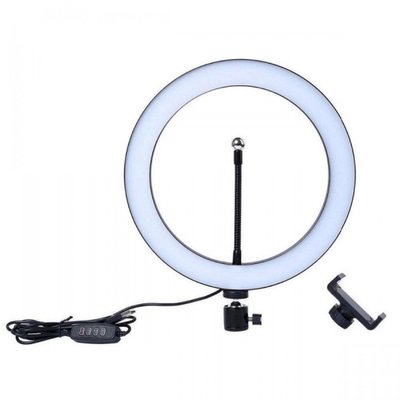 Кольцевая Led лампа XD-260 с 1 креплением для телефона USB 26см Артикул: 45896201 фото