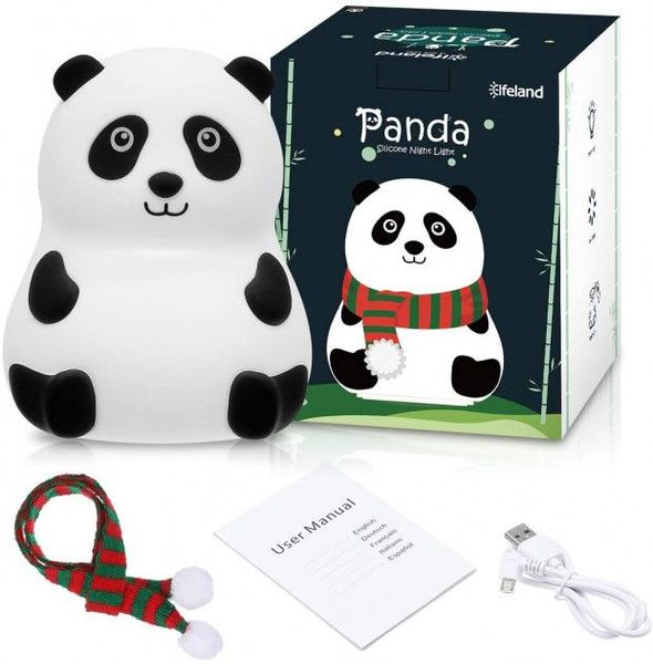 Детский ночник Новогодняя панда силиконовый Артикул: 20500000014 фото