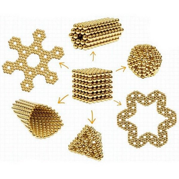 Подарунковий набір: Магнітний конструктор Нео NeoCube Золотий + Срібний ws92351 фото