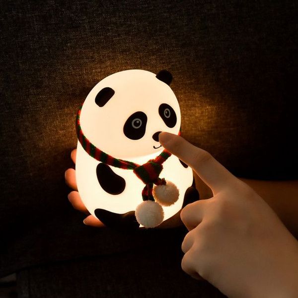 Детский ночник Новогодняя панда силиконовый Артикул: 20500000014 фото