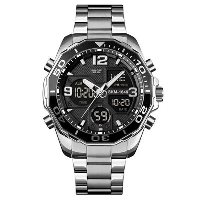 Годинник наручний чоловічий SKMEI 1649SB, оригінальний чоловічий годинник, брендовий чоловічий годинник ws69838-1 фото