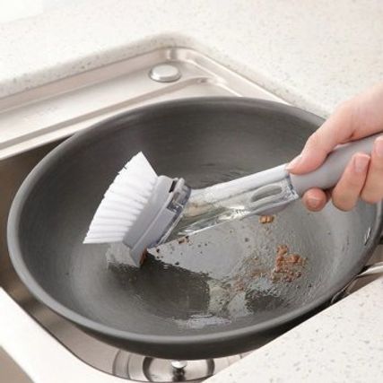 Многофункциональная щетка для мытья посуды DTMA с дозатором и насадками Артикул: 1128 фото