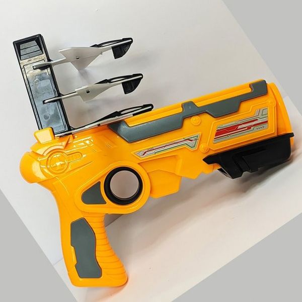 Дитячий іграшковий пістолет з літачками Air Battle катапульта з літаючими літаками (AB-1). Колір: жовтий ws23412 фото