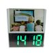 Электронные проводные настольные цифровые часы DS-6608 с фоторамкой, зелёная подсветка. Цвет: белый ws59436 фото 2