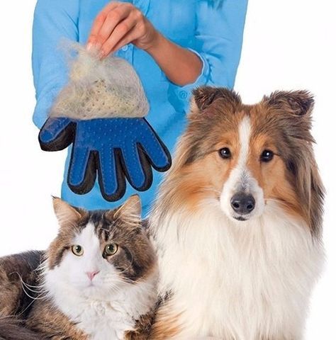 Перчатка для вычесывания шерсти с домашних животных True Touch Перчатки для чистки животных Артикул: sp333368 фото