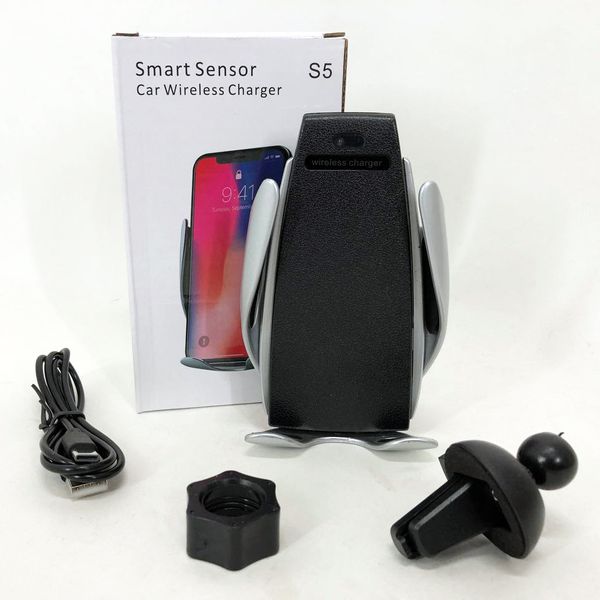 Автомобільний тримач із бездротовою зарядкою Smart Sensor S5 ws77551 фото