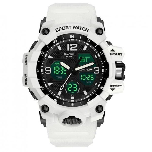 Часы наручные мужские SKMEI 1155BWT, наручные часы для военных, фирменные спортивные часы. Цвет: белый ws94636-6 фото