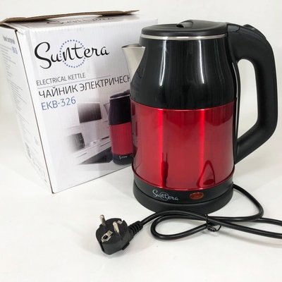 Электрочайник Suntera EKB-326R / Хороший электрический чайник / Чайник дисковый. Цвет: красный ws36881 фото