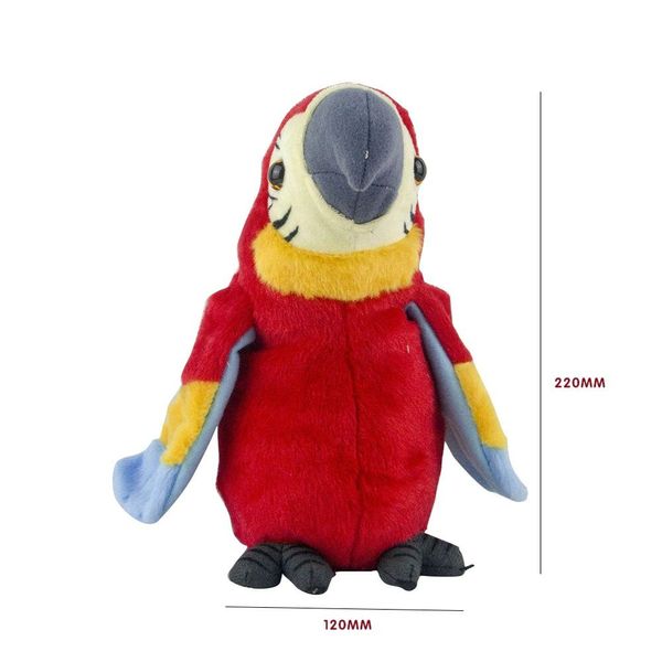 Интерактивная игрушка электронный говорящий Попугай Parrot Talking Красный Артикул: 2124195 фото