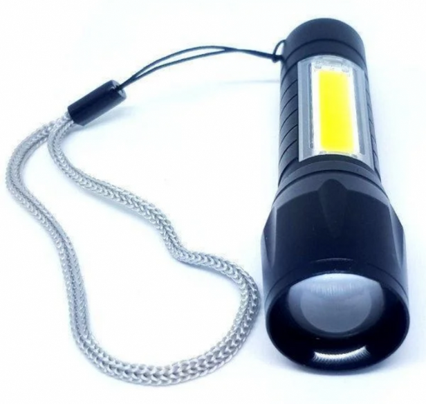 Светодиодный фонарик Bailong Police COB USB BL-511 BL-515 BL-513 в пластиковом чехле Артикул: 2051201 фото