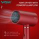 Професійний фен для волосся VGR V-431 потужністю 1600-1800 Вт із режимом холодного повітря. Колір: червоний ws61959-1 фото 2