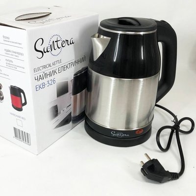Электрочайник Suntera EKB-326S, хороший электрический чайник, электронный чайник. Цвет: серебряный ws36881-1 фото