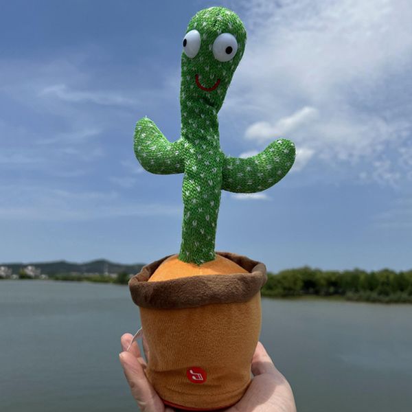 Танцующий кактус поющий 120 песен с подсветкой Dancing Cactus TikTok игрушка Повторюшка кактус ws24354 фото