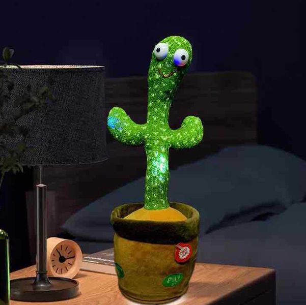 Танцующий кактус поющий 120 песен с подсветкой Dancing Cactus TikTok игрушка Повторюшка кактус ws24354 фото