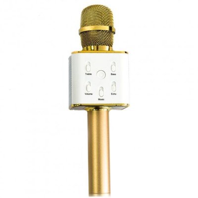 Беспроводной караоке микрофон Q7, Bluetooth караоке-микрофон в чехле Золотой Артикул: sp20030821/1 фото