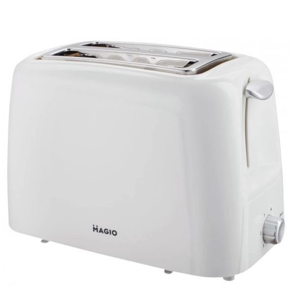 Тостер MAGIO MG-273, маленький тостер, тостерница для бутербродов, тостер для хлеба. Цвет: белый ws44256 фото