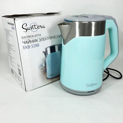 Электрочайник Suntera EKB-328B 2Л, стильный электрический чайник, бесшумный чайник, электронный чайник ws14714 фото
