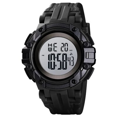 Часы наручные мужские SKMEI 1545BKWT BLACK-WHITE, водонепроницаемые мужские часы. Цвет: черный ws68153-1 фото