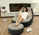 Надувной диван с пуфом Air Sofa / Надувное велюровое кресло с пуфиком Артикул: 255874321 фото 5