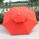 Зонт круглый очень прочный 2,5 м Антиветер с двойным куполом красный тент 890314 фото 6