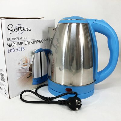 Электрочайник Suntera EKB-331B, Тихий электрический чайник, чайник дисковый, хороший электрический чайник ws33952 фото