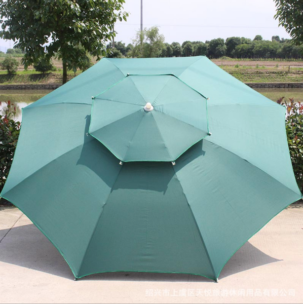 Зонт зонт Антивитер усиленный с клапаном с двойным куполом 2.5 м зеленый тент 890315 фото