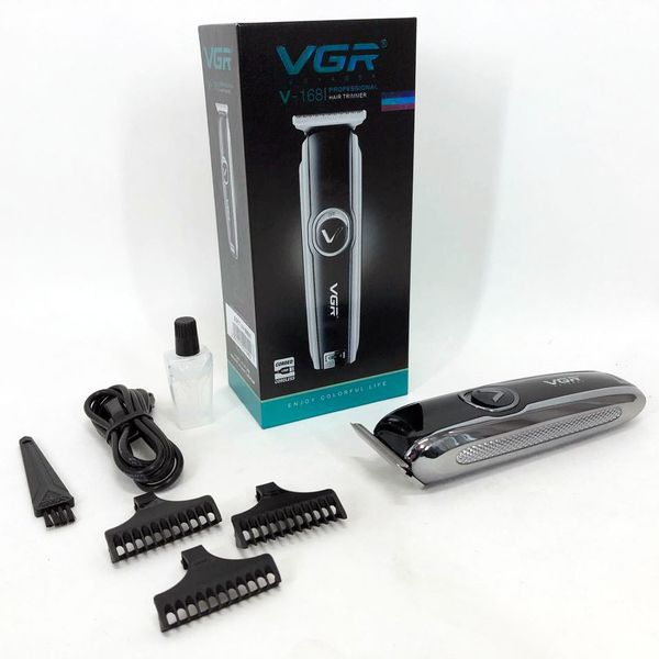 Машинка для стрижки VGR V-168 бездротова з комплектом насадок, Електробритва для голови ws87969 фото