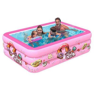Детский надувной бассейн с пузырьковым дном, детский бассейн для малышей, детский бассейн для игр ice cream Артикул: 540P120 фото