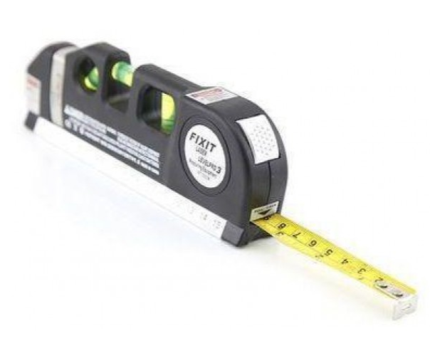 Лазерный уровень со встроенной рулеткой FIXIT Laser Level Pro 3 4в1 рулетка линейка Артикул: 1135 фото