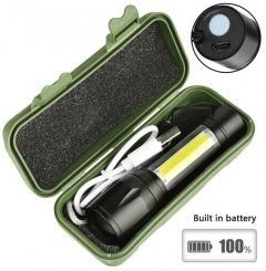 Ручной аккумуляторный фонарик с боковым диодом Power style MX-829-COB Артикул: 50951245320 фото