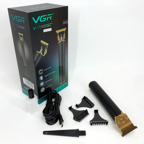 Професійний триммер VGR V-179 машинка для стрижки волосся та бороди на акумуляторі зарядка USB ws97442 фото