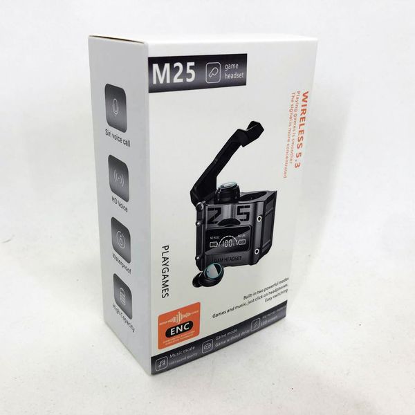 Беспроводные наушники M25, Bluetooth 5.3, механические армированные двойного режима игровые ws45974 фото