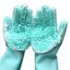 Силиконовые перчатки Magic Silicone Gloves для уборки чистки мытья посуды для дома. Цвет: бирюзовый ws22483-1 фото 3