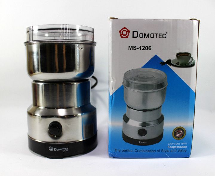 Кавомолка DOMOTEC MS-1206 (150Вт, 70г), кавомолка електрична для турки, роторна кавомолка ws93357 фото