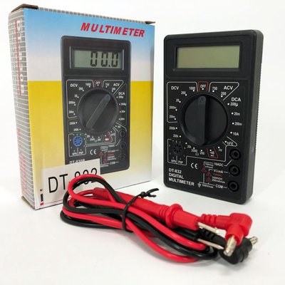 Мультиметр цифровий тестер Digital DT-832 зі звуковим дзвінком, тестер напруги цифровий ws55319 фото
