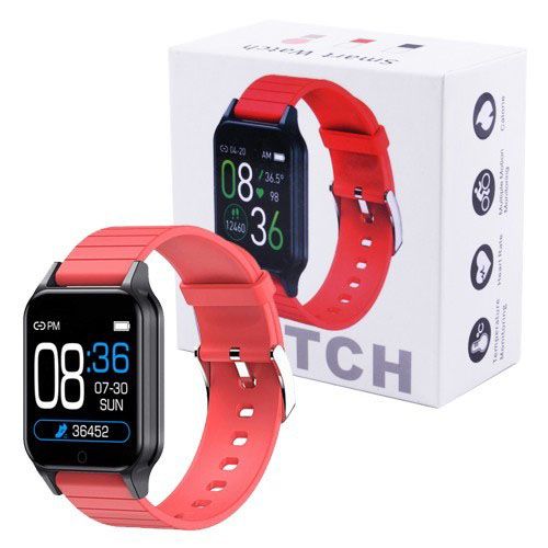 Смарт годинник Smart Watch T96 стильний із захистом від вологи та пилу з вимірюванням температура тіла. Колір: червоний ws38311-1 фото