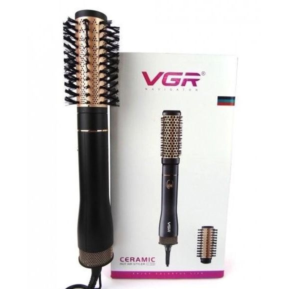 Фен гребінець VGR V-559 для завивки та сушіння волосся керамічне покриття 2 швидкості 2 насадки ws65671 фото