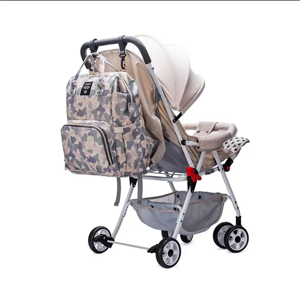 Сумка для мам синий тропик, уличная сумка для мам и малышей, модная многофункциональная TRAVELING SHAR Артикул: 2377714520/3 фото