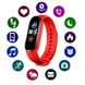 Фитнес браслет Smart Watch M5 Band Classic Black смарт часы-трекер. Цвет: красный ws57288-2 фото 8