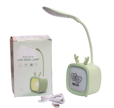 Аккумуляторная настольная лампа USB Hello NO-05, Серый /Детский настольный светильник-ночник на аккумуляторе Артикул: G585552/2 фото