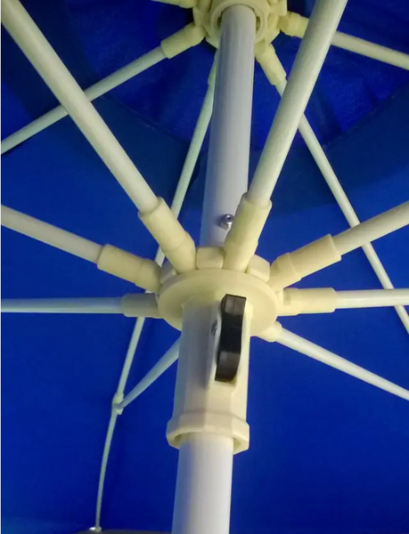 Зонт круглый очень мощный усиленный 3,5м на 8 спиц с клапаном Синий тент 890321 фото
