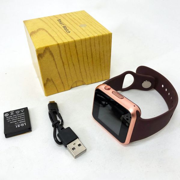 Смарт-часы Smart Watch A1 умные электронные со слотом под sim-карту + карту памяти micro-sd. Цвет: золотой ws73332-5 фото