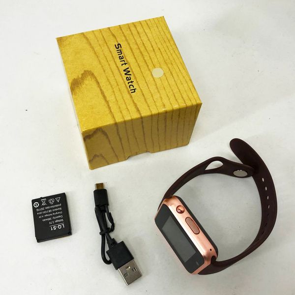Смарт-годинник Smart Watch A1 розумний електронний зі слотом під sim-карту + карту пам'яті micro-sd. Колір: золотий ws73332-5 фото