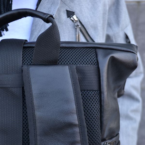 Набір: рюкзак ролл-топ з секцією для ноутбука + бананка з еко шкіри ws36562 фото