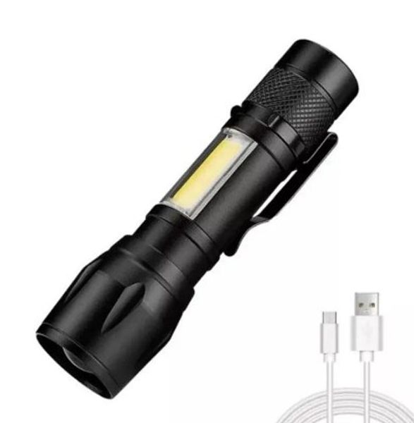 Фонарь светодиодный аккумуляторный X-Balog BL-513 ручной карманный с боковой лампой USB зарядка Артикул: 21252 фото