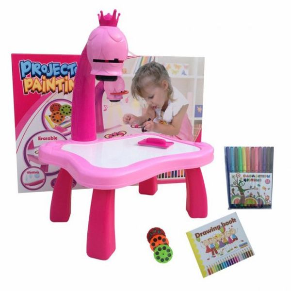 Детский стол проектор для рисования с подсветкой Projector Painting. Цвет: розовый ws89895 фото